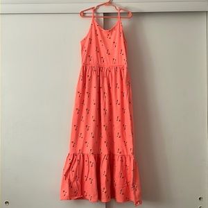Girls Palm Print Maxi Dress